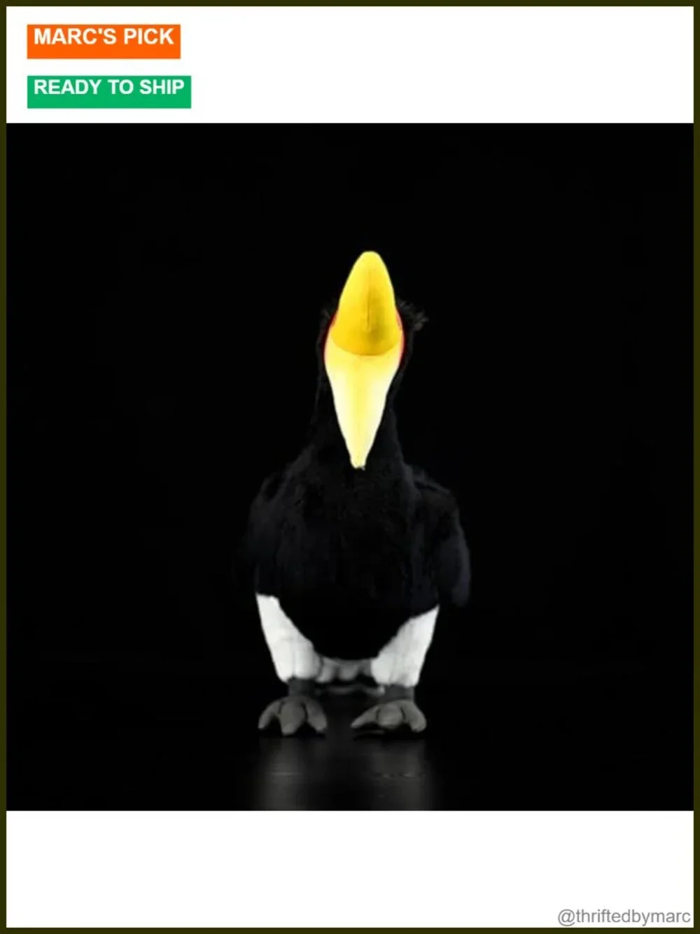 Realistic Rhinoceros Hornbill Plush Toy, 12